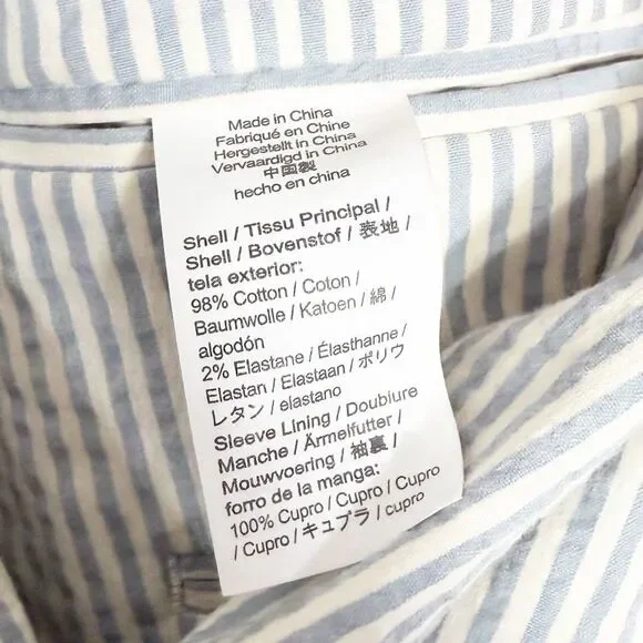 J.Crew Mens Ludlow Slim Fit Unstructured Suit Jacket Seersucker Size 42R L1015 - Picture 12 of 13